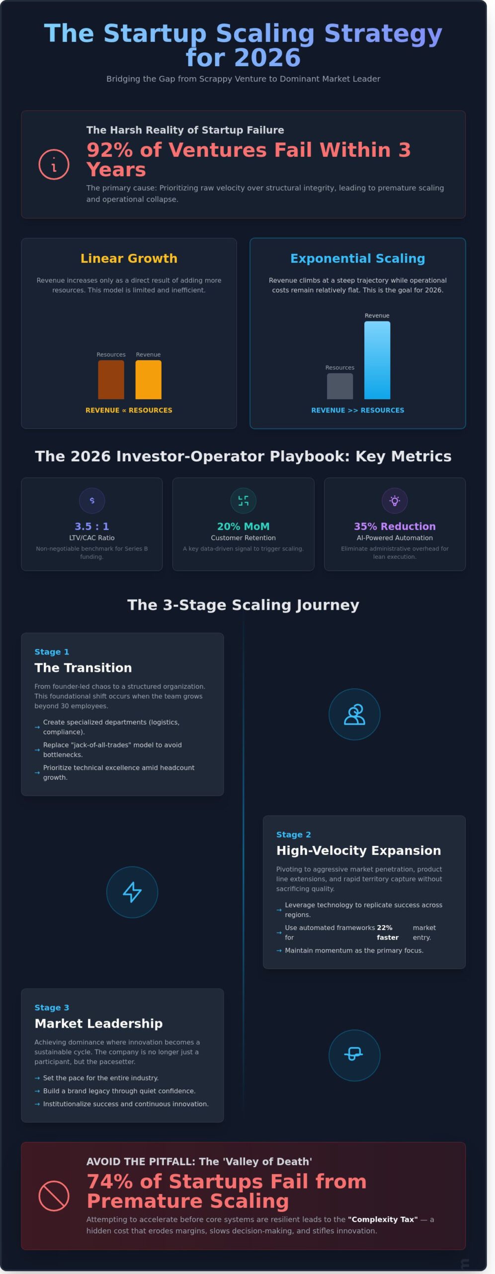 Startup Scaling Strategy: Engineering High-Velocity Growth in 2026 - Infographic
